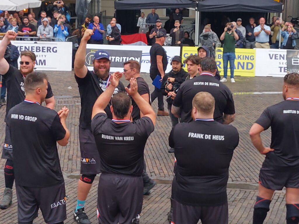 Kevin Hazeleger, sterkste man van nederland, zondag, 7 juli, 2024, finale, Brinkplein, Deventer